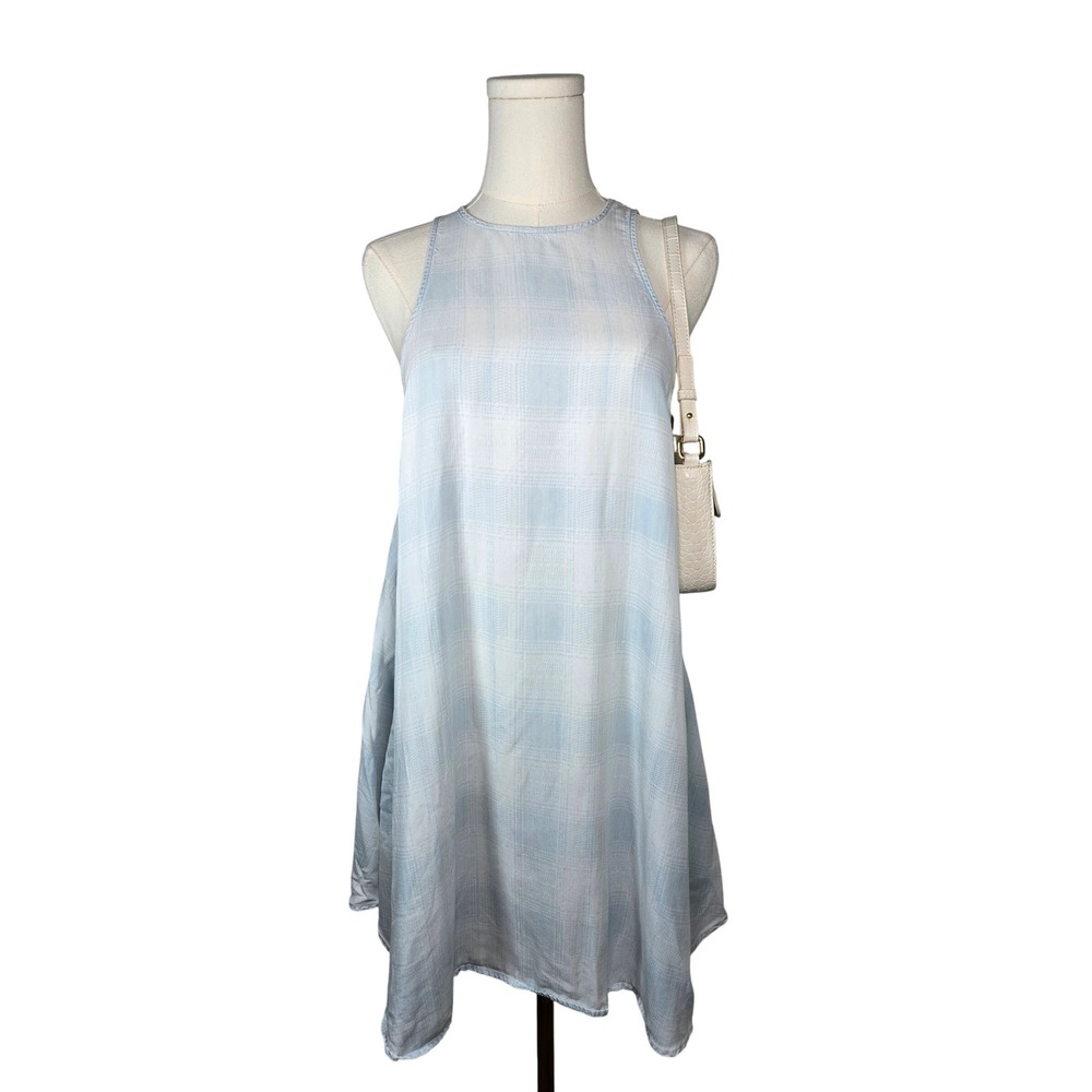 Rails‎ Dress Sleeveless Plaid Casual Summer Mini Dress Blue White Size S